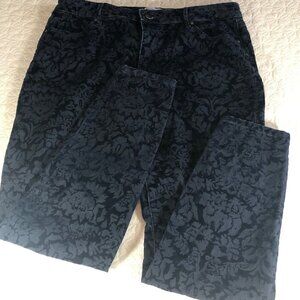 Justfabulous women Dark Blue Paisley Jacquard Straight Jeans Size 30